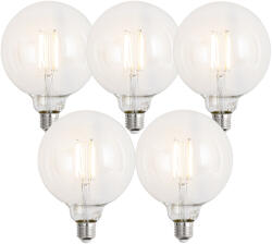 LUUMR 5 db Okos E27 Dimmelhető LED Izzó G125 Átlátszó 7W 806lm 2700-6500K (03296)