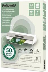 Fellowes Meleglamináló fólia, 80 mikron, A6, fényes, 100 db, FELLOWES "Light (IFW143441) - jatekotthon