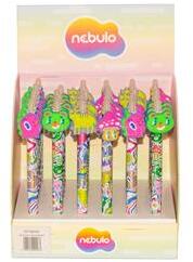 Nebulo Zseléstoll radírozható, nyomógombos, mushroom forest, 36 db/display Nebulo (NEBULO_61036) (NEBULO_61036)