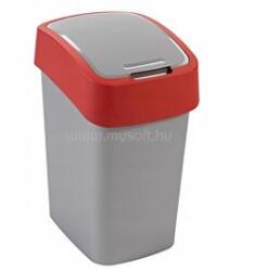 Keter Szemetes kuka billenő fedéllel műanyag 10 literes ezüst/piros (CURVER_49767) (CURVER_49767)