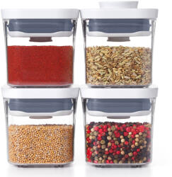 OXO 48530 élelmiszertároló doboz Egyéb típusú Konténer 0, 2 L Szürke, Átlátszó, Fehér 4 db (O-11236100)