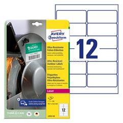 AVERY Etikett címke, 99, 1 x42, 3mm, ultra ellenálló 12 címke/ív, 10 ív/doboz, fehér (AVERY_62337) (AVERY_62337)