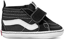 Vans Vans, Sk8-Hi Crib vászon és nyersbőr kiscipő, Fekete/Fehér, 18 EU (VN0A346P6BT-3)