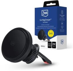 3mk Protection MagCharge Vezeték nélküli autós töltő szellőzőre fekete (5903108583428)