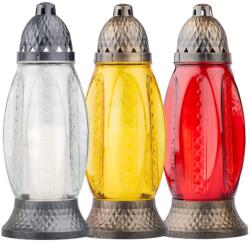  Temetői üveg 29 cm-es betéttel 110g 32 óra. Színkeverék