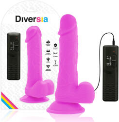 Diversia - rugalmas vibráló dildó lila 20, 5 cm