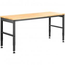 VivaTechnix Banc de lucru cu inaltime reglabila 719 - 968 mm, max 900 kg, 4 x Prize AC, 2 x USB, Blat stejar