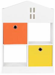  Gyermek könyvespolc, fiókos szekrény, 89x36x17, 5 cm, fehér