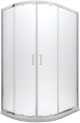 Besco Modern 190 cabină de duș 100x80 cm semicircular crom luciu/sticlă transparentă MA-108-190-C (MA108190C)