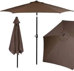SPRINGOS Umbrela terasa gradina, cu manivela si inclinare, GU23, diametru 260cm, maro (SPRI-GU0023)