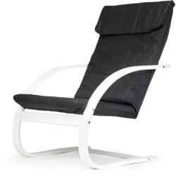 Homelux Finn hintaszék fa vázzal fehér - fekete (TXWQM-31_WHITE-BLACK) - geminiduo