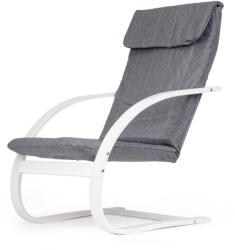 Homelux Finn hintaszék fa vázzal fehér - szürke (TXWQM-31_WHITE-CHARO) - geminiduo