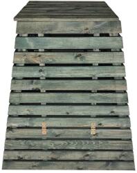  Fa komposztáló 1040 L piramis zöld (4ZPK)