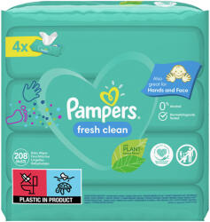 Pampers Servetele umede Pampers Fresh Clean, 4 pachete x 52, 208 buc