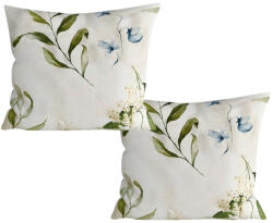  2 db Díszpárnahuzat mikroszálas KARDA 45x45 cm, fehér