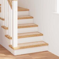 vidaXL Csúszásmentes Lépcsőszőnyegek 15 pcs Krém 75 x 20 cm PP (4019803)