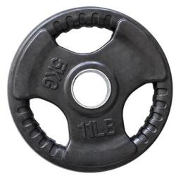 HMS Olimpiai Tri Grip gumival bevont HMS súlyzótárcsa 5 kg Súlytárcsa