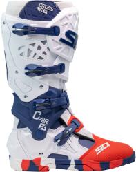 SIDI Crossair X motoros csizma fehér-kék-piros