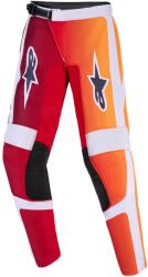 Alpinestars Fluid Portl gyerek motokrossz nadrág piros-narancssárga-világosszürke