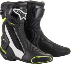 Alpinestars SMX Plus 2 motoros csizma fekete-fehér-fluo sárga