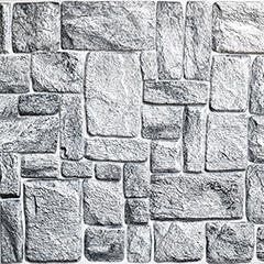 ANRO Wall Flexpanel PVC falburkoló lap - Mészkő, szürke műanyag burkolólap (TP10019925- Natural grey stone)