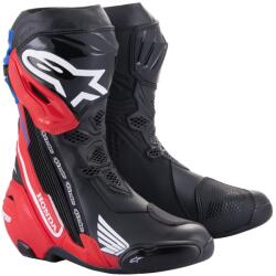 Alpinestars Supertech R Honda motoros csizma fekete-piros fluo-kék-fehér