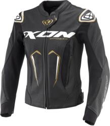 IXON Vortex 3 női motoros bőrkabát fekete-fehér-arany