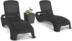 Keter Atlantic duo kerti nyugágy set Luzon asztallal grafit (241664K_217341_2) - homelux