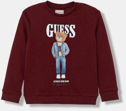 GUESS gyerek melegítőfelső pamutból - burgundia 118-122