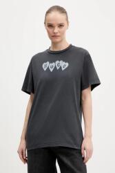 HUGO pamut póló Vintage Tee_22 - szürke S