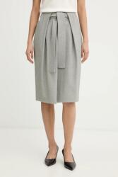 BOSS szoknya gyapjúkeverékből Vakava - szürke 38