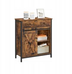 SONGMICS Komód Szekrény Tálalószekrény Vintage 70x30x80 cm Rusztikus Bronz Konyha Nappali (LSC100B01)