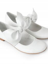 Celebrita Elsőáldozási cipő, fehér masnis balerina cipő 33-as méret