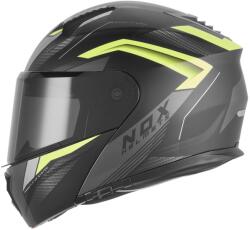 NOX Cască de motocicletă pliabilă NOX N968 Shift negru mat-galben fluo (AIM140-2781)