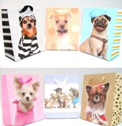 100 Papírzacskó kutyusokkal 23x18x10cm 12db 8056 (68240)