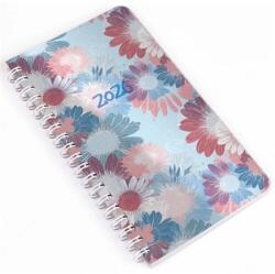 Realsystem Zsebnaptár 2026 heti B/6 REAL spirál, álló elrendezés, virágok (8711-53)