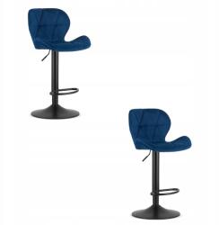 Oskar Hoker sötétkék bársony fekete alapon elegáns bárpult forgatható x2 (model_3986_1-VISTA/WEST-VIS107)