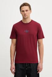 Calvin Klein Jeans pamut póló - burgundia L - answear - 17 990 Ft