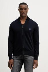 BOSS Orange kardigán kasmír keverékből Kanozip_S - sötétkék L