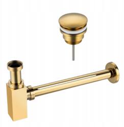 Balneo Univerzális Arany Klikk-Klak Lefolyó Szett D Arany Szögletes Szifon (5905591093484)