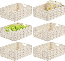 MDesign 6 db-os fonott kosár rendszerező szett Apróságok szekrényhez Fogantyúk (J1944)