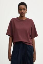 BOSS Orange pamut póló - burgundia S