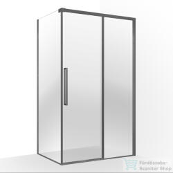 Wellis Clara 120x90 szögletes tolóajtós zuhanykabin Easy Clean bevonattal, gunmetal grey (W_clara_12090_gunmetal)