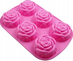 Senzi Cosmetics Szilikon Sütőforma 6x Rózsa Muffin Csokoládé MF-028 (MF-028)
