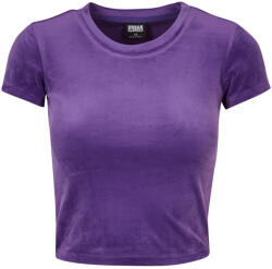 Urban Classics Női Velvet rövid póló 4XL lila