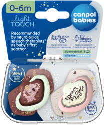 Canpol babies Canpol babies, Sleepy Koala, suzeta din silicon, simetrica, 0-6m, 2 buc. , roz
