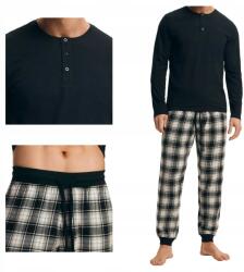 Henderson Férfi kényelmes pamut pizsama Noir 43457 fekete 2XL (43457-99X)