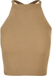 Urban Classics Női bordás kötött kereszt hátú felső XL bézs