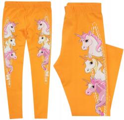 Lábszárvédő Leggings Pamut Unikornis sárga 140 H003C