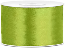  Szatén Szalag 3, 8 cm Széles 25 méter Zöld Alma (TS38102J)